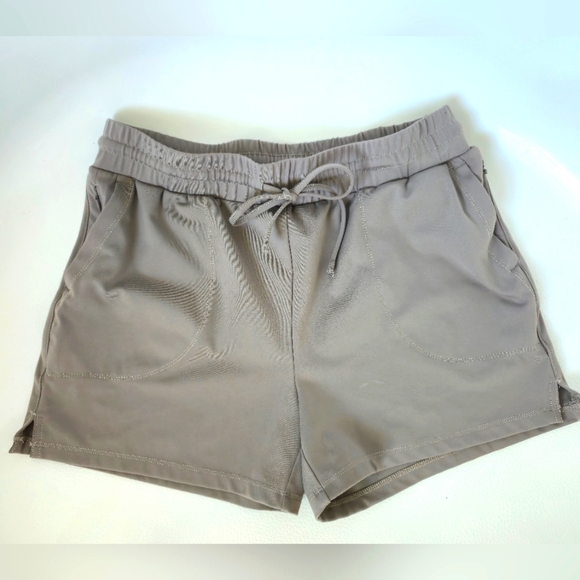 Cynthia Rowley Pants - Cynthia Rowley Taupe Athletic Shorts with Elastic Waistband